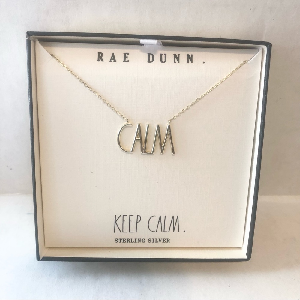 Rae Dunn inspirational CALM station necklace - (NWOT)